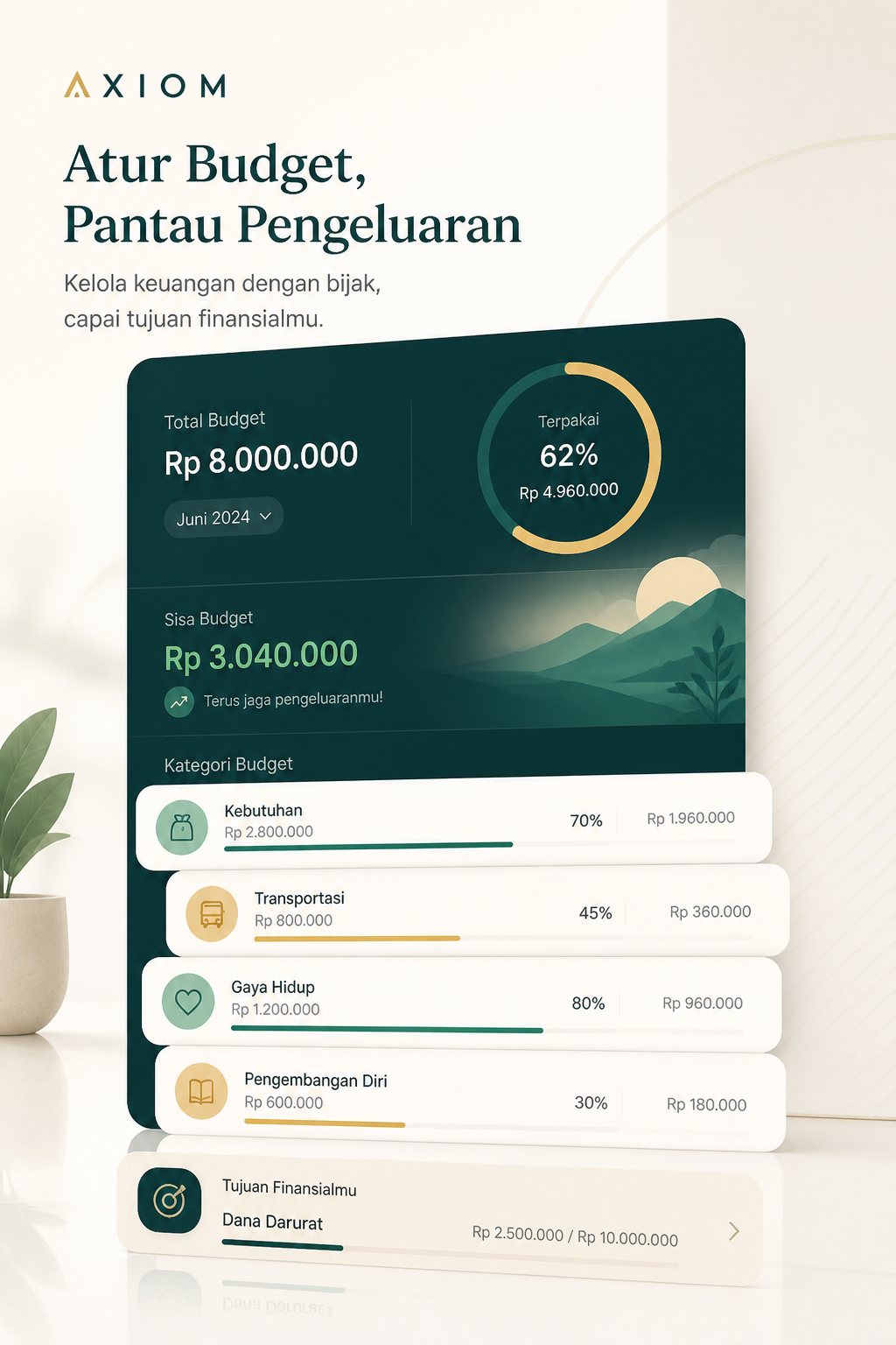 Atur anggaran dengan AXIOM